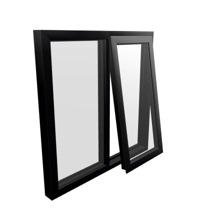 Style 14 Black Aluminium Window