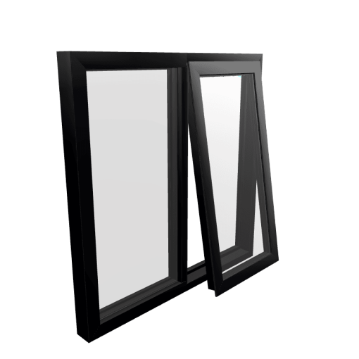 Style 14 Black Aluminium Window