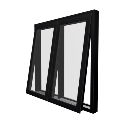Style 15 Black Aluminium Window