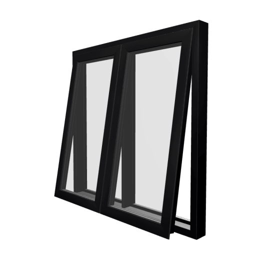 Style 15 Black Aluminium Window