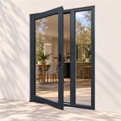Aluminium Offset French Door fitted to the back of a house