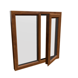 uPVC Window Golden Oak