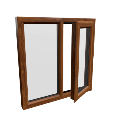 uPVC Window Golden Oak