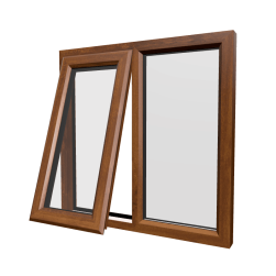 uPVC Window Golden Oak