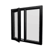 uPVC Window Black Woodgrain