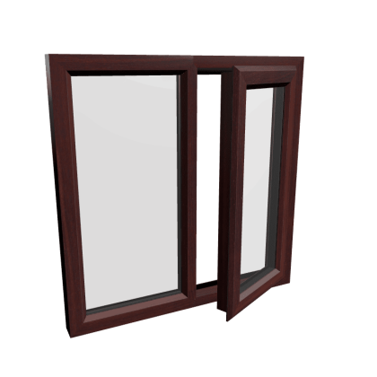 uPVC Window Rosewood Woodgrain