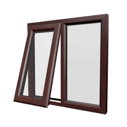 uPVC Window Rosewood Woodgrain