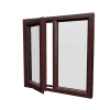 uPVC Window Rosewood Woodgrain