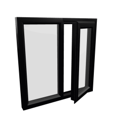 uPVC Window Black Woodgrain
