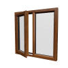 uPVC Window Golden Oak