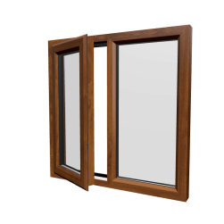 uPVC Window Golden Oak