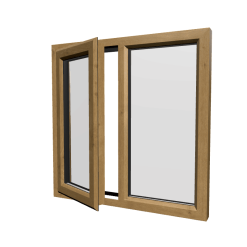 uPVC Window Irish Oak