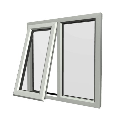 uPVC Window Agate Grey