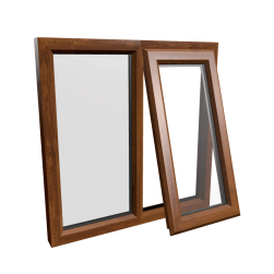 uPVC Window Golden Oak