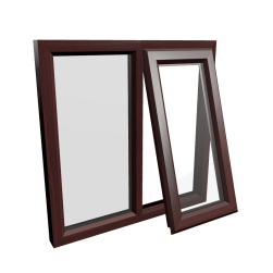 uPVC Window Rosewood Woodgrain