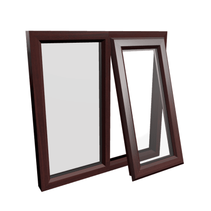 uPVC Window Rosewood Woodgrain