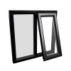 uPVC Window Black Woodgrain