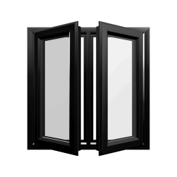 uPVC Window Black Woodgrain
