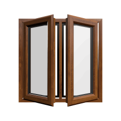 uPVC Window Golden Oak