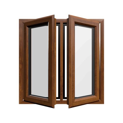 uPVC Window Golden Oak