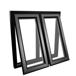 uPVC Window Black Woodgrain