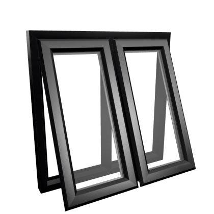 uPVC Window Black Woodgrain