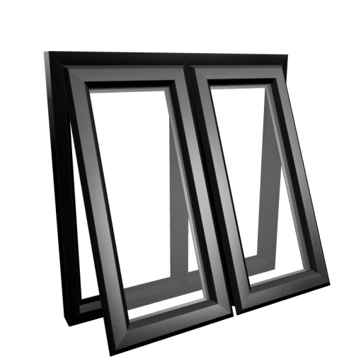 uPVC Window Black Woodgrain