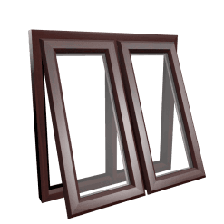 uPVC Window Rosewood Woodgrain