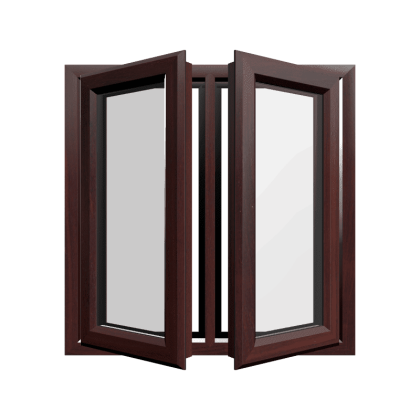 uPVC Window Rosewood Woodgrain
