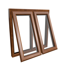 uPVC Window Golden Oak
