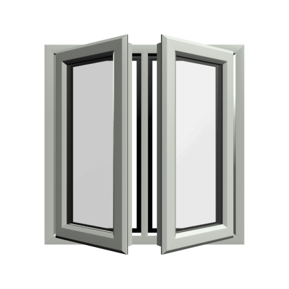 uPVC Window Agate Grey