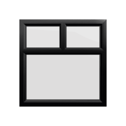uPVC Window Black Woodgrain