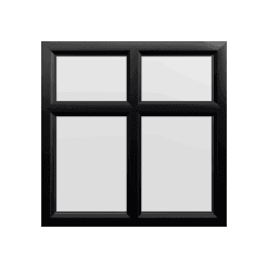 uPVC Window Black Woodgrain