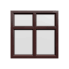 uPVC Window Rosewood Woodgrain