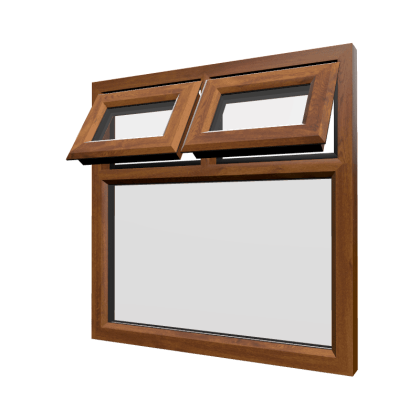 uPVC Window Golden Oak