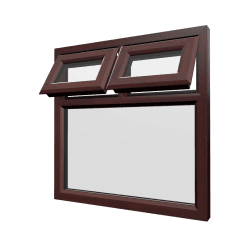 uPVC Window Rosewood Woodgrain