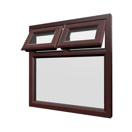 uPVC Window Rosewood Woodgrain