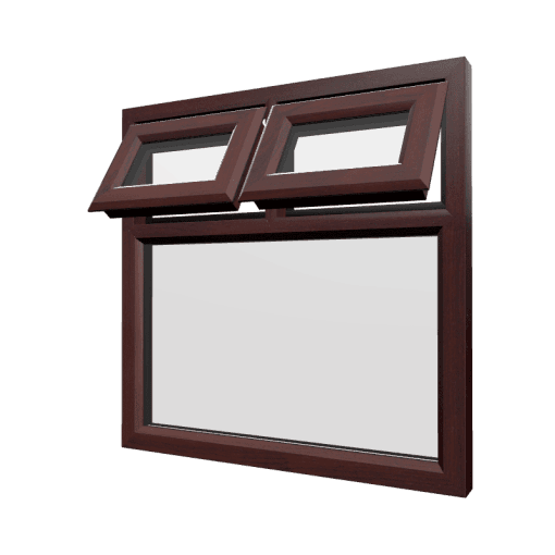 uPVC Window Rosewood Woodgrain
