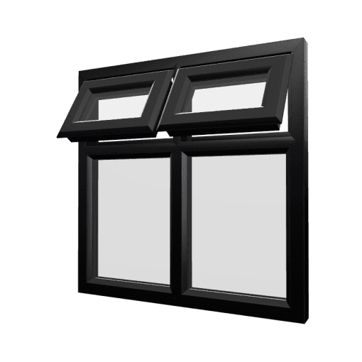 uPVC Window Black Woodgrain