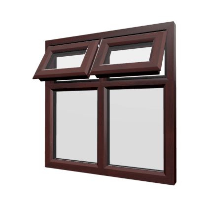uPVC Window Rosewood Woodgrain