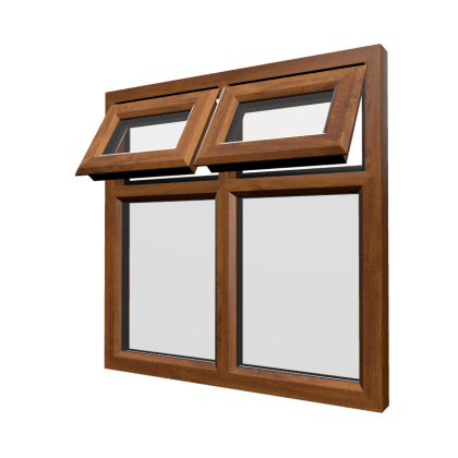 uPVC Window Golden Oak
