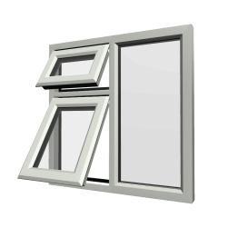 uPVC Window Agate Grey