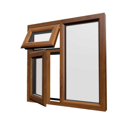 uPVC Window Golden Oak