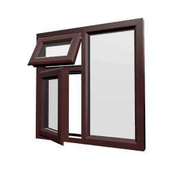 uPVC Window Rosewood Woodgrain