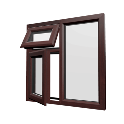 uPVC Window Rosewood Woodgrain