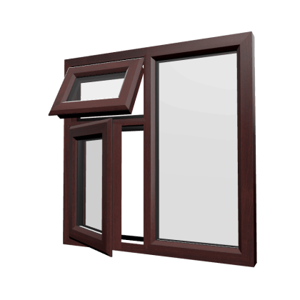 uPVC Window Rosewood Woodgrain