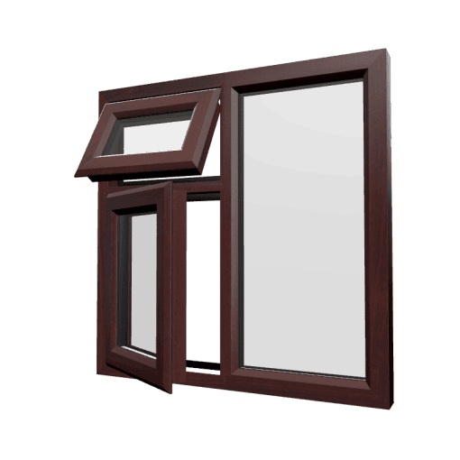 uPVC Window Rosewood Woodgrain