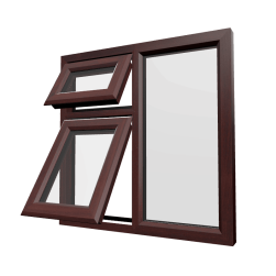 uPVC Window Rosewood Woodgrain