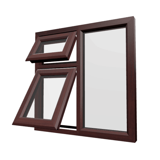 uPVC Window Rosewood Woodgrain