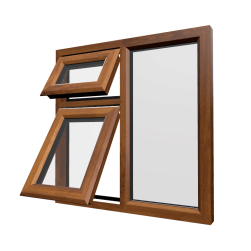 uPVC Window Golden Oak